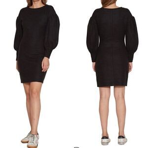 Walter Baker Polly Puff‎ Sleeve Dress, Black, Size Medium, (6/8), Black, NWT
